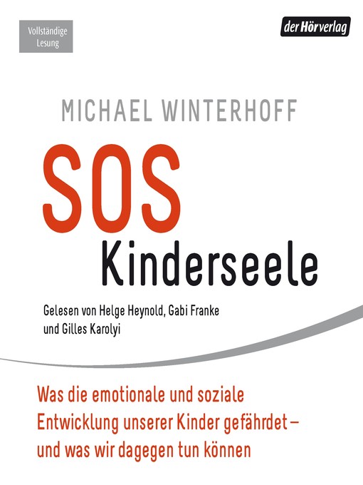 Title details for SOS Kinderseele by Michael Winterhoff - Wait list